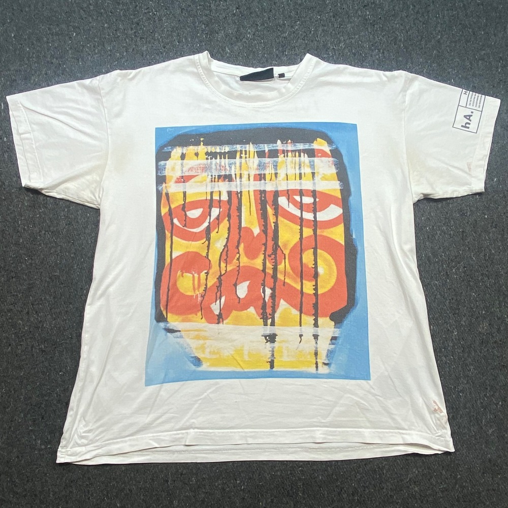 Haculla Streetwear Mens XL White Graphic Tee New York Grilled N Eaten T-Shirt